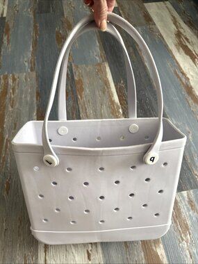BOGG BAG Tote Beach Baby WHITE 14x12 Medium Double Handle Retired Color